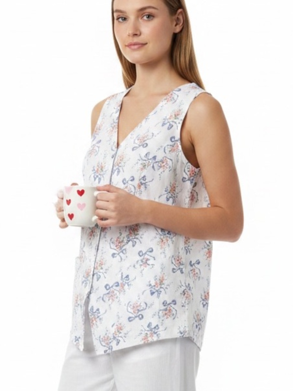 100% Cotton Victoria's Secret Cottagecore Summer Floral Sleeveless NWT Top